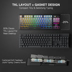 Redragon K743 PRO GB 80% Gasket RGB Gaming Keyboard w/Hype 1.14’’ TFT Screen & - Image 7