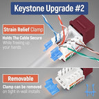 Everest 45° Angled RJ45 Cat5e Keystone Jacks 10-Pack in Red - Image 4