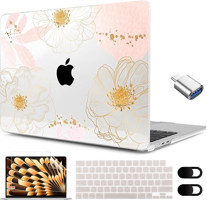 MEEgoodo for M4/M3/M2 MacBook Air 15.3 inch Case 2025 2024 2023, Case Fit Model by MEEgoodo