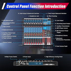 8 Channel Audio Mixer, Sound Mixer Console Mixing Board - Image 4