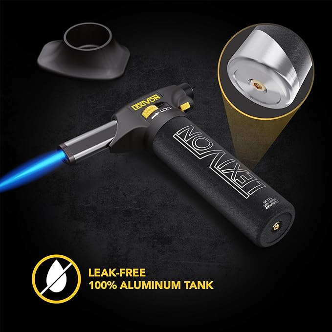 LEXIVON Butane Torch Lighter, Refillable Kitchen Cooking Torch | Self-Igniting - Image 2