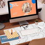 Desk Mat, Topographic Contour Large Gaming Mouse Pad - Image 5