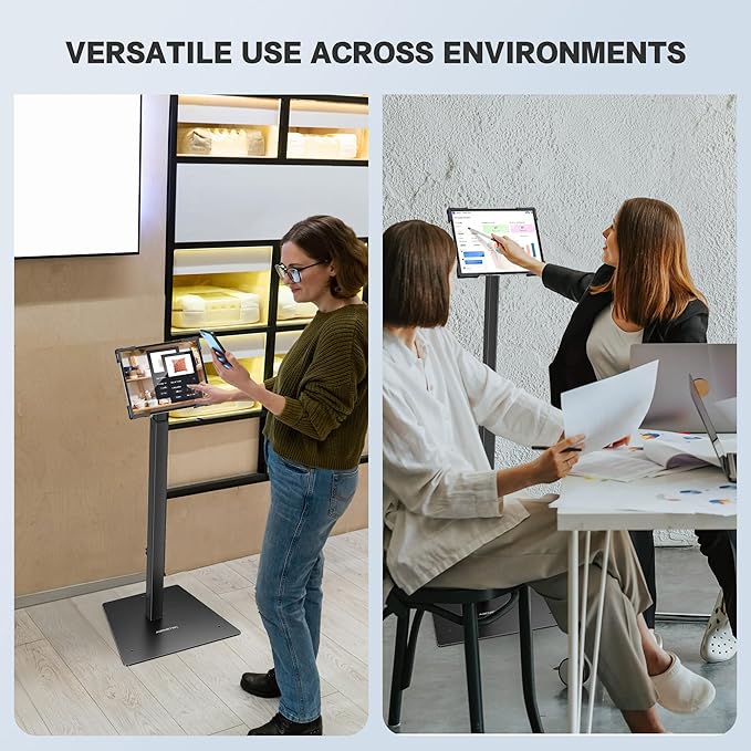 AboveTEK Security iPad Kiosk Floor Stand, Anti-Theft POS Tablet Stands - Image 2