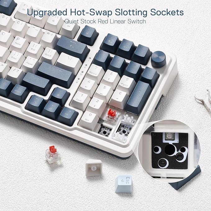 Redragon K686 PRO 98 Keys Wireless Gasket RGB Gaming Keyboard, 3-Mode Win/Mac - Image 6