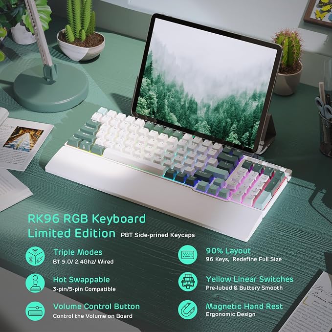 RK ROYAL KLUDGE RK96 RGB Limited Ed, 90% 96 Keys Wireless Triple Mode - Image 2