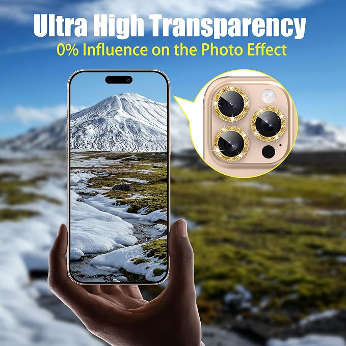 AGVEE 3+3 6 Pack for iPhone 16 Pro 6.3" / 16 Pro Max 6.9" Camera Lens Cover - Image 6