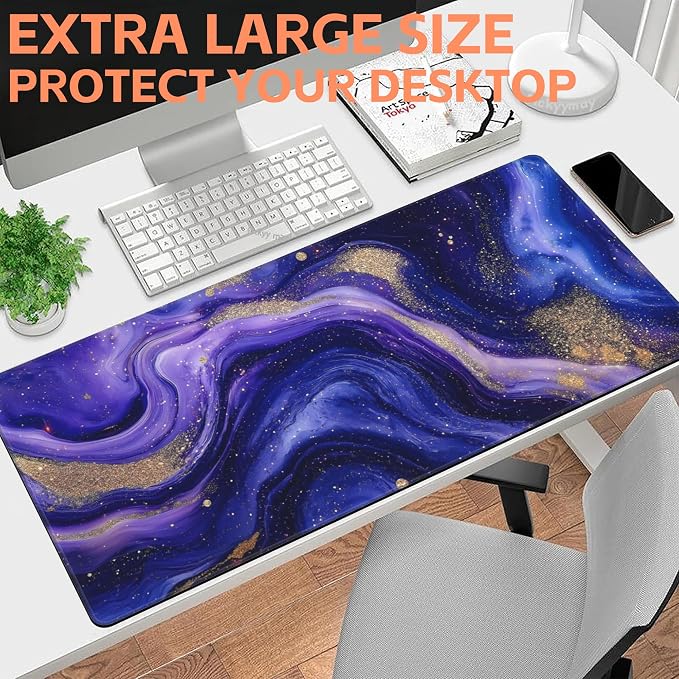 Mouse Pad Large Fluid Art Marble Texture Non-Slip Game Desk Mat - Image 6