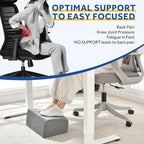 Foot Rest for Under Desk at Work, Adjustable Footrest for Office Chair & Gaming - Image 3