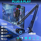 ZealSound Podcast Microphone for PC/Mac/iPhone – USB Studio Mic - Image 2