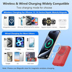 Magnetic Portable Charger for iPhone, 10800mAh 4-in-1 Wireless Power Bank - Image 6