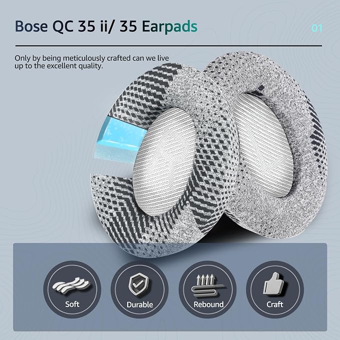 Cooling-Gel QuietComfort 35 / QC35 ii Replacement Ear Pads - Image 3