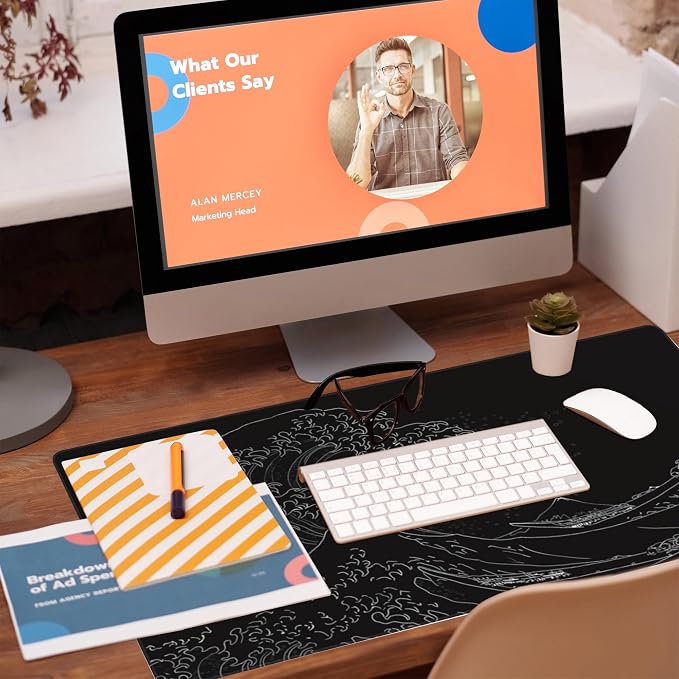 Desk Mat, Extended Big Computer Keyboard Mouse Pad - Image 5