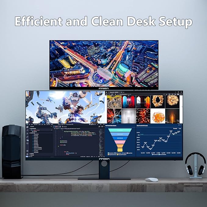 INNOCN 40C1R Ultrawide Monitor 40" WQHD 3440 x 1440p 144Hz FreeSync Premium - Image 4