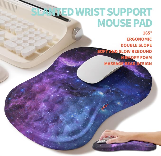 2-in-1 Ergonomic Set, Wave Rise Keyboard Wrist Rest and Massage Bulge Slope - Image 3