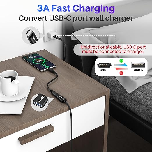 USB C to USB Female Cable 6FT, Type-C Male to USB A 3.1 Female OTG Cable - Image 5