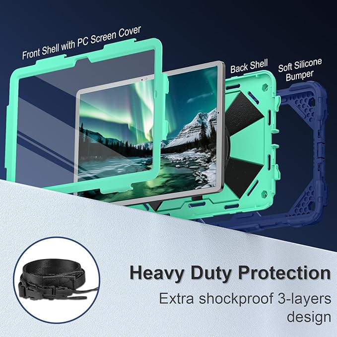 for Galaxy Tab A9 Plus Case 11 Inch, Rugged Case - Image 2