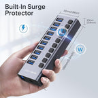 ACASIS Powered USB Hub, 10 Ports USB 3.1 Hub - Image 7