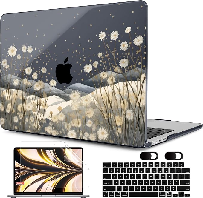 MEEgoodo Case for M4/M3/M2 MacBook Air 13.6 inch Case 2025 2024 2022, Fit Model by MEEgoodo