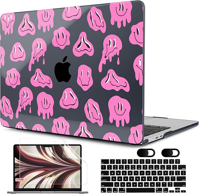 MEEgoodo Case for MacBook Air M4/M3/M2 13.6 inch 2025 2024 2022, Fit Model by MEEgoodo