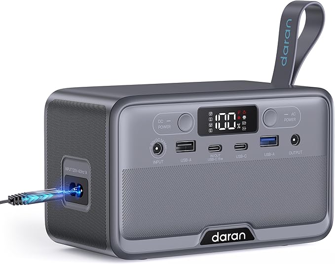 DaranEner Portable Power Station 100W LiFePO4 Solar Power Bank, 89.6Wh Small by DaranEner