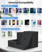 Wireless Charger with Desk Organizer, Pen Pencil Holder, Office Supplies and - Image 3