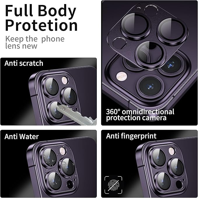 Camera Lens Protector for iPhone 14 Pro/iPhone 14 Pro Max, Alloy Metal Camera - Image 2