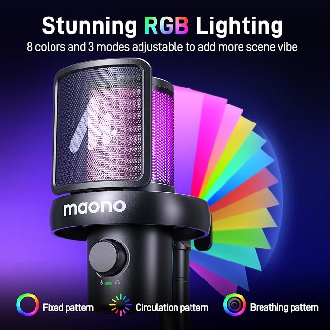 MAONO Wireless Microphone for PC, Gaming Streaming Condenser Mic - Image 7