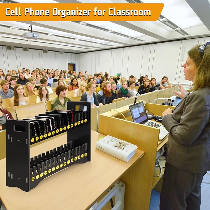 Cell Phone Holder Classroom Cell Phone Storage 2-Tier Multiple Cell Phone Stand - Image 6