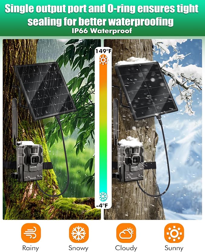 KEPEAK Solar Panel for Trail Camera - 6000mAh Battery - Image 5