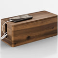 Acacia Wood Large Cable Management Box Round Edge by TIDITA