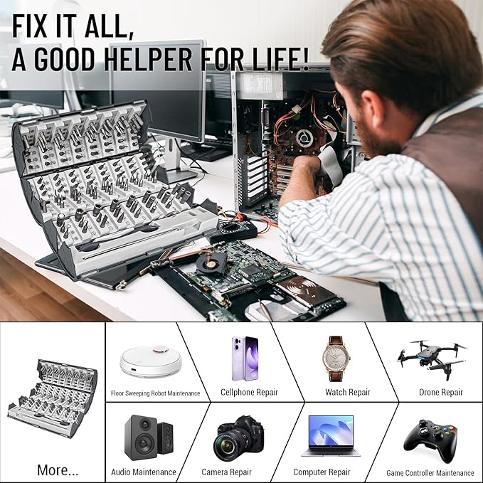 128 in 1 Precision Screwdriver Set, Precision Bit Set, Professional Magnetic - Image 7