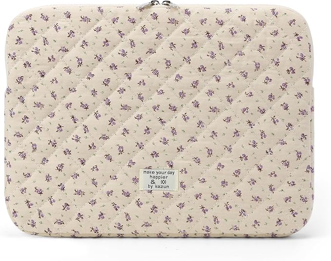 Puffy Laptop Sleeve 13-15.6 Inch Cute Quilted Laptop Protective Case Padded by BBIQI