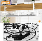 Under Desk Cable Management Tray, No Drill Steel Desk Cable Organizers - Image 4