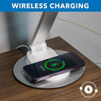 Mount-It! LED Desk Lamp with Wireless Charger and USB-C Charging Port, Dimmable - Image 8