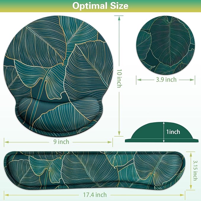 Mouse Pad with Wrist Rest Set, 3-in-1 Wrist Support Mousepad Set, Gaming Mat - Image 6