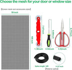 QWR Pet Proof Window Screens and Screen Door Replacement Kit, Patio and Windows. - Image 3
