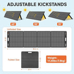200W Portable Solar Panels, Foldable Solar Panel, IP68 Waterproof & Durable Up - Image 3