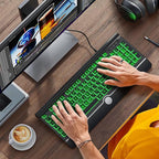 Large Print Backlit Computer Keyboard, USB Full Size Wired Keyboards - Image 2
