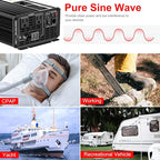 Xijia 2000w dc 48v to ac 120v Inverter Pure sine Wave 60HZ Converter - Image 4