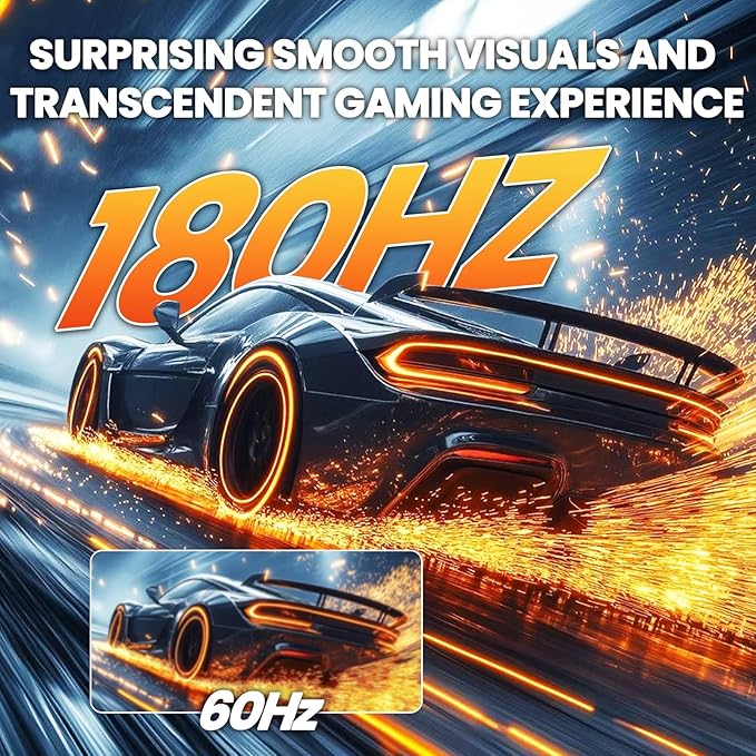 CRUA 27" Curved Gaming Monitor, 2k QHD VA Screen, 165Hz/180Hz Computer Moniter - Image 4