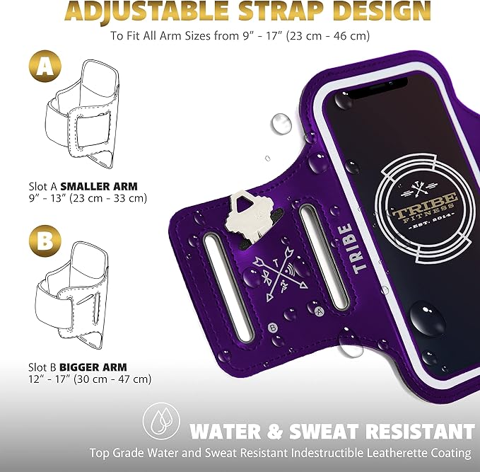 TRIBE Water Resistant Cell Phone Armband Case Running Holder - Image 4