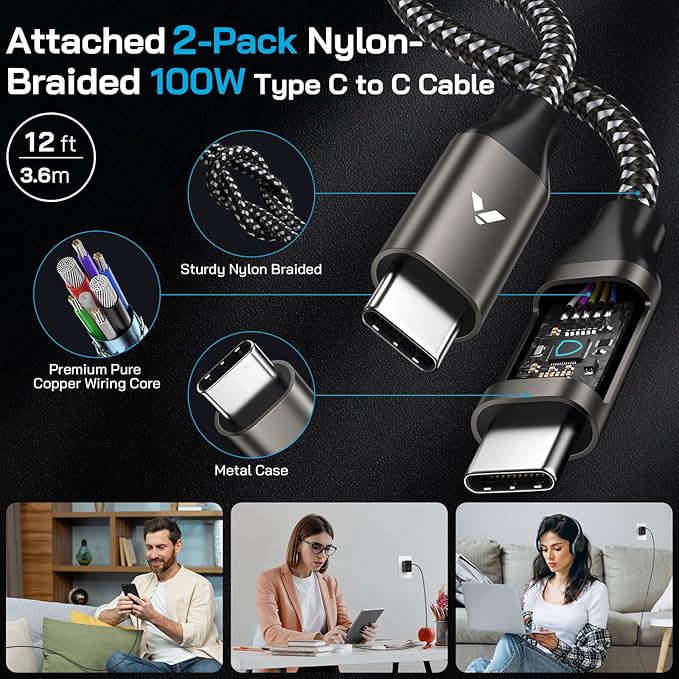 45W Super Fast Charger USB C, 45 Watt Type-C Android Phone Charger Fast - Image 7