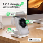 【2025 Upgraded】 Wireless Charger 3 in 1, Foldable Wireless Charging Station - Image 2