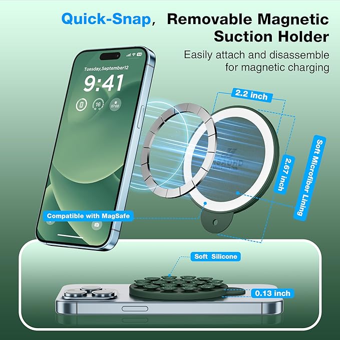 Magnetic Suction Cup Phone Mount - Image 3