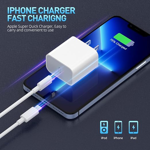 Fast Charger iPhone, iPhone Charger Fast Charging3Pack Apple Charger USB C Wall - Image 6