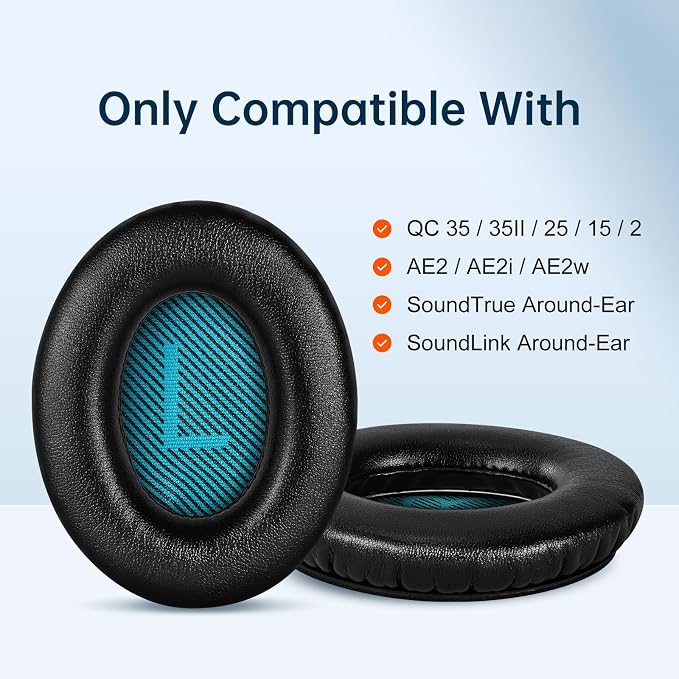 Aurivor Replacement Ear-Pads for Bose QuietComfort QC 35 25 15 2 Headphones - Image 6