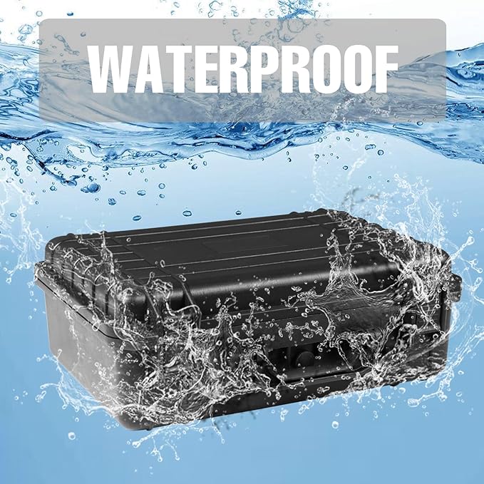 18x 13.8x 8 Inch Hard Case, Portable Weather Waterproof Protective Camera Case - Image 3