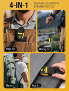 GBEAST Wearable Bluetooth Speaker, Clip-On Mini Portable Speakers All Day - Image 7