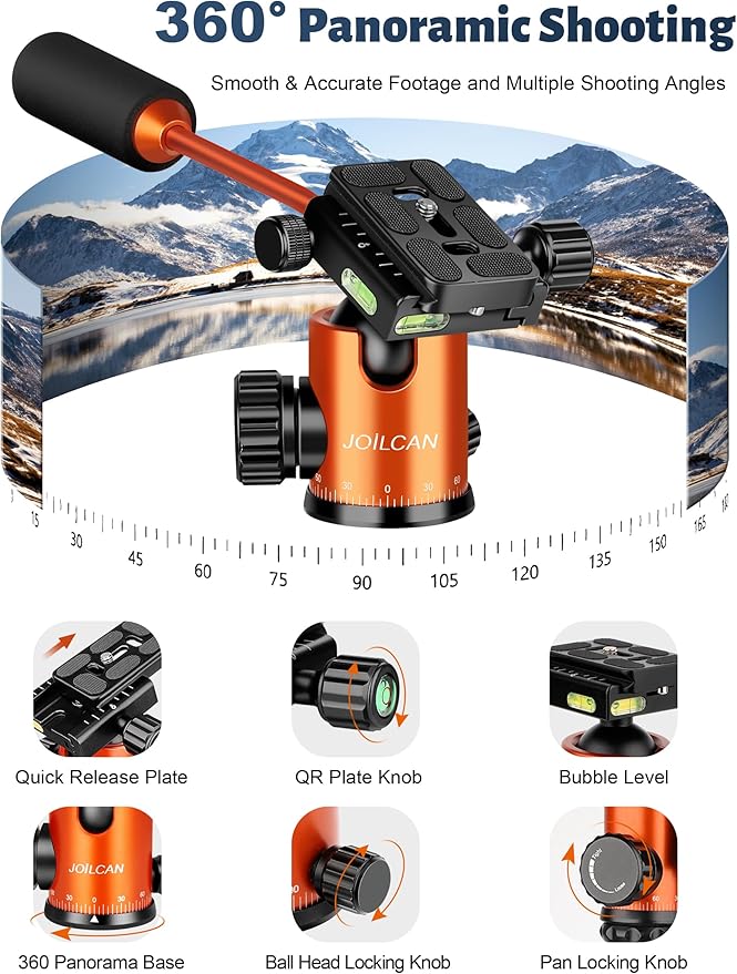 Camera Tripod, Converts to Monopod, Holds 35lbs - Image 3
