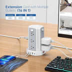 Power Strip Surge Protector, 10 Ft Extension Cord - Image 2